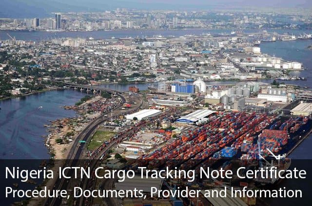 Nigeria ICTN Cargo Tracking Note Certificate